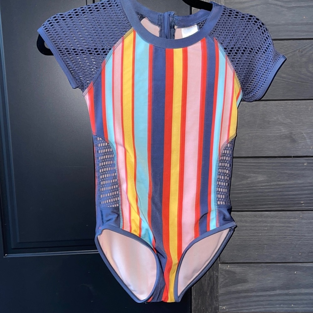 Stripped bathing suit